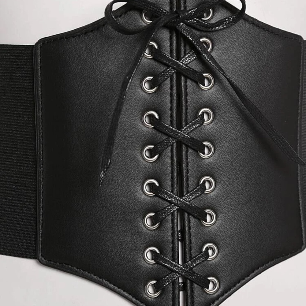 Gothic, black elastic belt